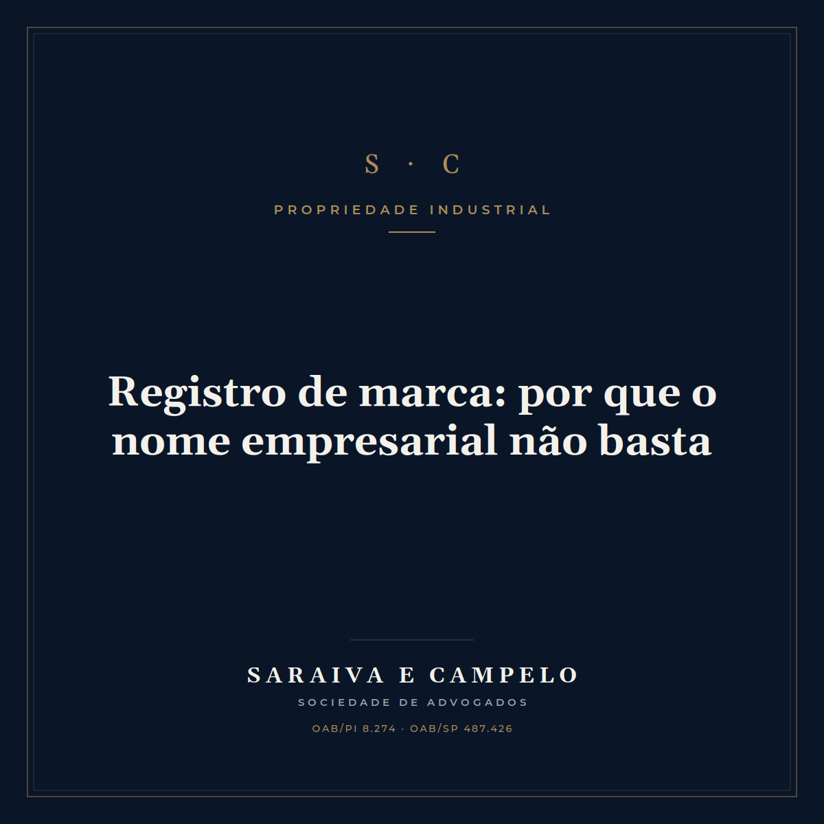 Registro de marca: por que o nome empresarial não basta para proteger o seu negócio